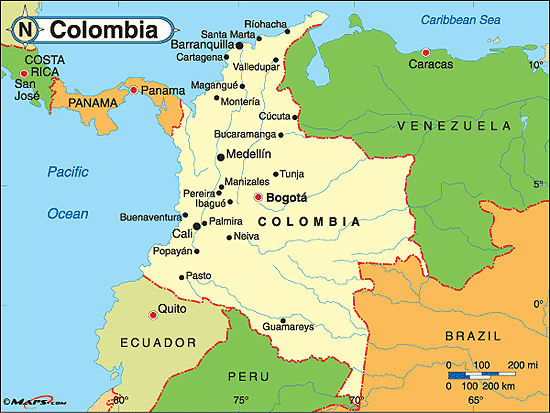 map de colombia