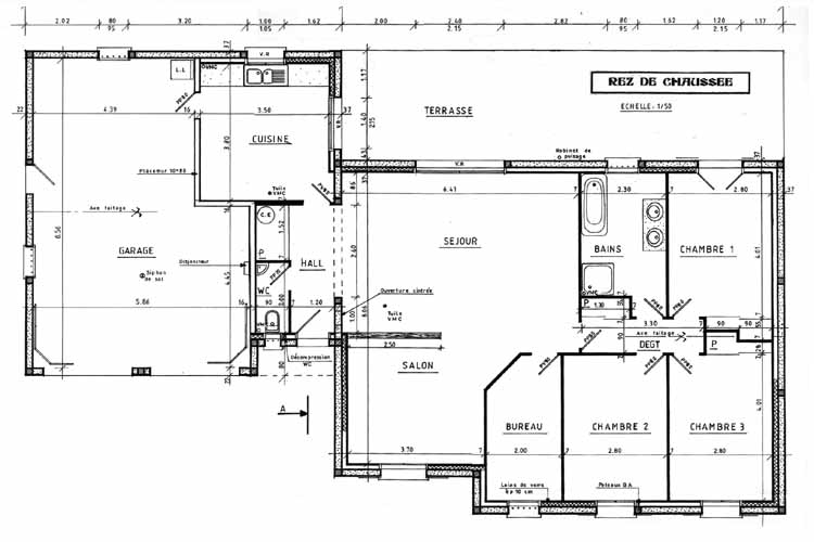 plan maison wc