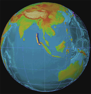 Global Model of Indian Ocean Tsunami 2004