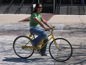 I love the yellow bikes